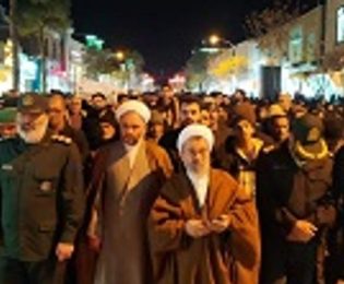 آیین وداع و تشییع پیکر شهید گمنام دوران دفاع مقدس در سبزوار