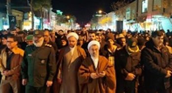 آیین وداع و تشییع پیکر شهید گمنام دوران دفاع مقدس در سبزوار