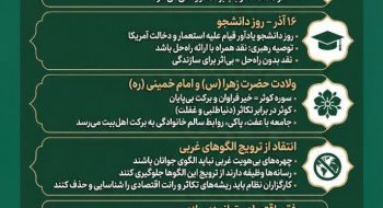 اینفوگرافی گزیده‌ی خطبه‌ های نماز جمعه ی سبزوار 14 آذر ماه 1404