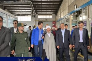 بازدید آیت‌ الله مغیثه عضو مجلس خبرگان رهبری و امام جمعه ی سبزوار و استاندار خراسان رضوی از کارخانه ی کابل خودرو سبزوار