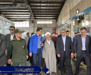 بازدید آیت‌ الله مغیثه عضو مجلس خبرگان رهبری و امام جمعه ی سبزوار و استاندار خراسان رضوی از کارخانه ی کابل خودرو سبزوار