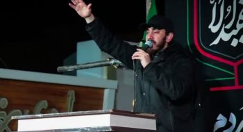 تجمع مردمی در خیابان بیهق با حضور مداح کشوری «حاج مهدی رسولی»